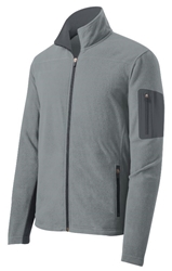 Unisex Port Authority® Summit Fleece Full-Zip Jacket - Frost Grey 