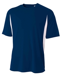 A4 Mens Cooling Performance Color Blocked T-Shirt 