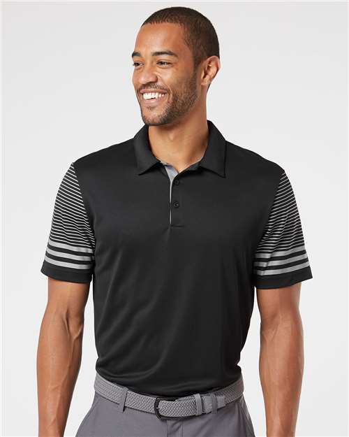 Adidas - Striped Sleeve Polo 