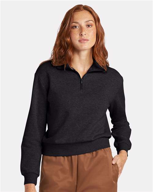 Alternative - Womens Eco-Cozy Fleece Quarter-Zip Sweatshirt 