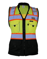 Kishigo - Premium Black Series Womens Heavy Duty Surveyors Vest  