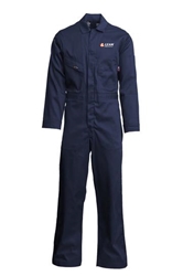 Lapco 7oz Flame Resistant Navy Deluxe Contractor Coverall 