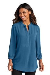 Port Authority Ladies 3/4-Sleeve Textured Crepe Tunic 