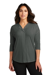 Port Authority® Ladies Concept 3/4-Sleeve Soft Split Neck Top 