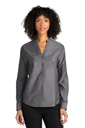 Port Authority Ladies Long Sleeve Chambray Easy Care Shirt 