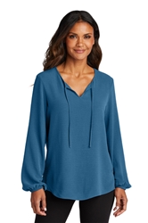 Port Authority Ladies Textured Crepe Blouse 