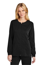 WonderWink Womens Premiere Flex Full-Zip Scrub Jacket 